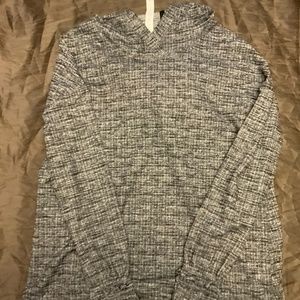 Lululemon Black/White Extra Mile Running Pullover Hoodie Size 6